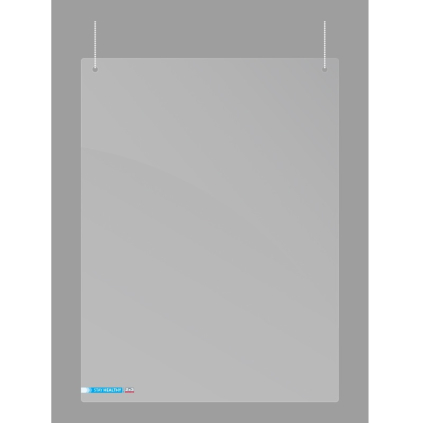 Závesná plexi stena 100 x 65 cm, číra