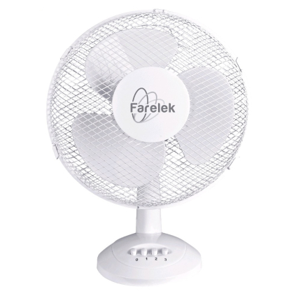 Stolný ventilátor Aragon, biela