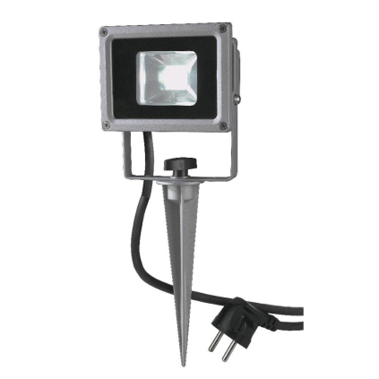 Záhradný LED reflektor EUROM LED 10P, strieborná