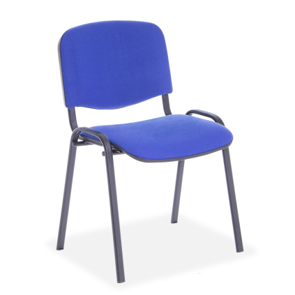 Konferenčná stolička Viva, čierne nohy, modrá