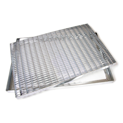 Kovová rohož Grid 50 x 100 x 3,3 cm, strieborná