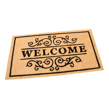 Textilná čistiaca rohož Welcome Deco 33 x 58 x 0,3 cm, béžová
