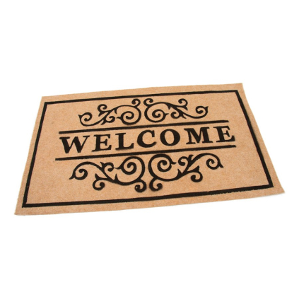 Textilná čistiaca rohož Welcome Deco 45 x 75 x 0,3 cm, béžová