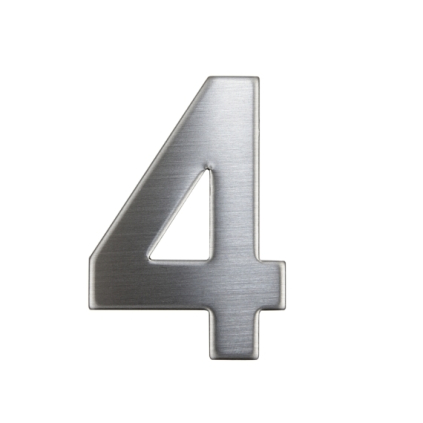 Domové číslo "4", RN.75L, nerez