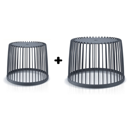 Set 2 univerzálnych košov, 50 + 100 l, antracit