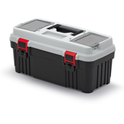 Kufor na náradie 54 × 27,8 × 26,9 cm, s organizérmi, sivá