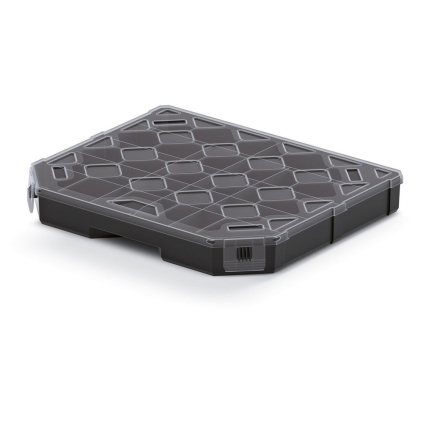 Organizér 28,4 × 24,3 × 4 cm, prepážky, čierna