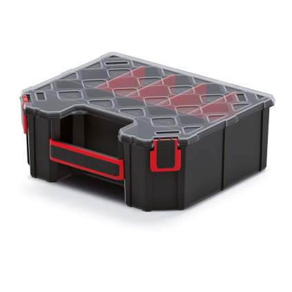 Kufríkový organizér 28,4 × 24,3 × 10,5 cm, prepážky, čierna