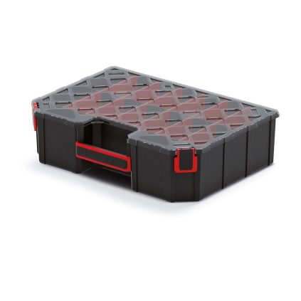 Kufríkový organizér 39 × 28,4 × 10,5 cm II, prepážky, čierna