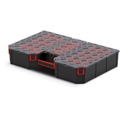 Kufríkový organizér 57,7 × 39 × 10,5 cm II, prepážky, čierna