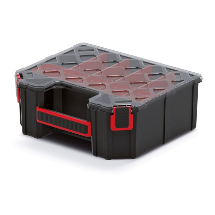 Kufríkový organizér 28,4 × 24,3 × 10,5 cm, kombinácia, čierna
