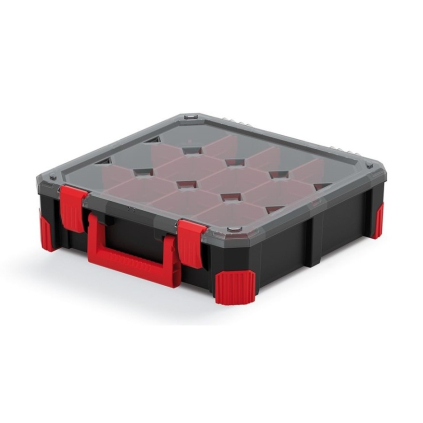 Kufríkový organizér 59,8 × 39 × 11 cm, prepážky, čierna