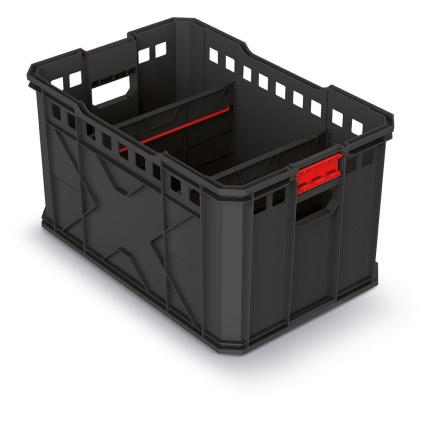 Prepravný box A, 30 cm, prepážky, čierna