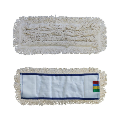 Mop s vreckami Standard, 40 cm - bavlna, biela