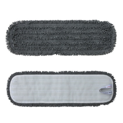 Mop na suchý zips Standard, 47 cm - mikrovlákno, sivá