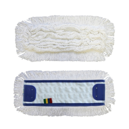 Mop so záložkami Optimum, 40 cm - bavlna, biela