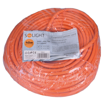 Predlžovací kábel spojka 1Z - 40 m, oranžová