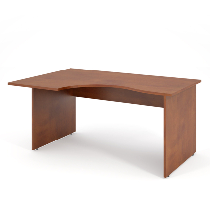 Ergonomický stôl Impress 160 x 90 cm, ľavý, tmavý orech