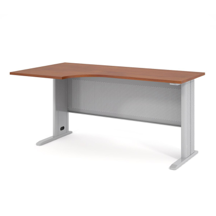 Ergonomický stôl Impress 160 x 90 cm, ľavý, tmavý orech
