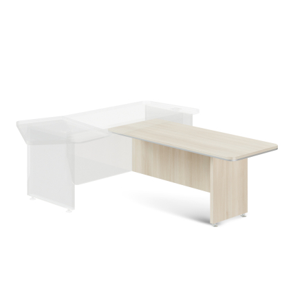 Rokovací prvok pod stôl TopOffice Premium 166,3 x 70 cm, agát svetlý