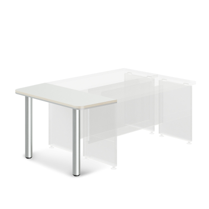 Ukončovací prvok TopOffice Premium 120 x 50 cm, agát svetlý / biela