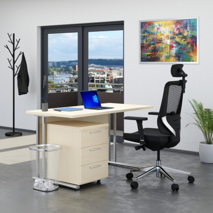 Zostava kancelárskeho nábytku Visio 1, 140 cm, javor