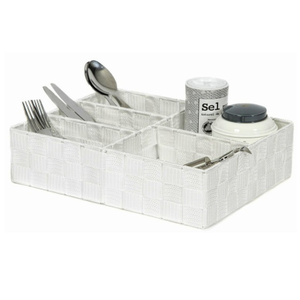 Organizér Compactor TEX 32 x 25 x 8 cm, 5 dielov, biela