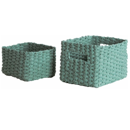 Set pletených košíkov Compactor Lisou, 2 ks, zelená