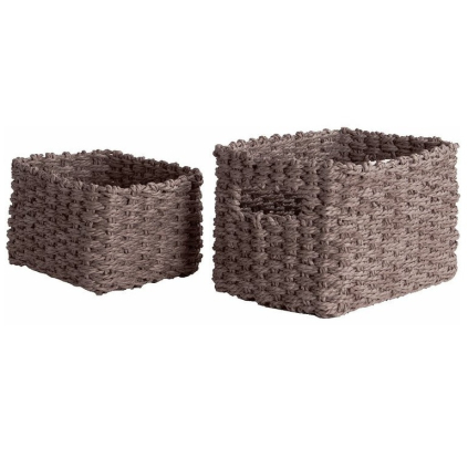 Set pletených košíkov Compactor Lisou, 2 ks, sivá