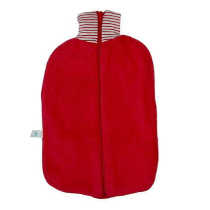 Termofor Hugo Frosch Classic v obale z bio bavlny, 2 l, červená