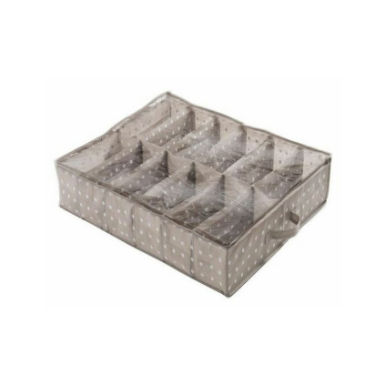 Organizér na topánky pre 12 párov 76 x 60 x 15 cm, hnedá