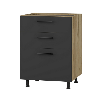 Dolná skrinka Vento D3S-60/82, dub kraft / antracit