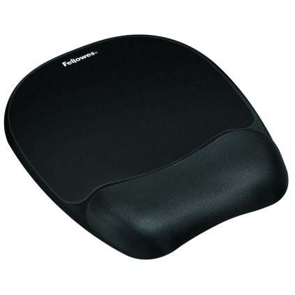 Podložka penová pod myš a zápästie Memory Foam, čierna