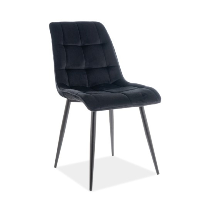 Jedálenská stolička Chic Velvet, čierna
