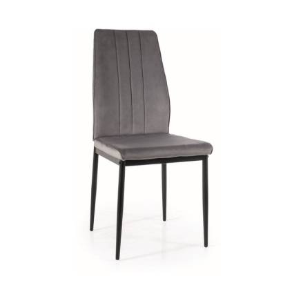 Jedálenská stolička Atom Velvet, sivá