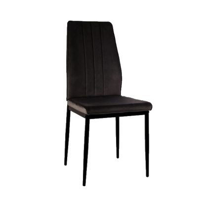 Jedálenská stolička Atom Velvet, čierna