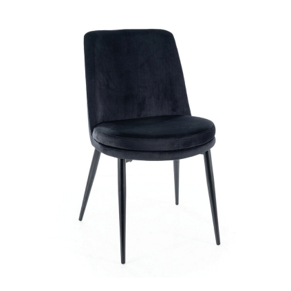 Jedálenská stolička Kayla Velvet, čierna