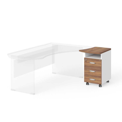 Kontajner Manager 53,5 x 59,3 cm, pravý, orech warmia / biela