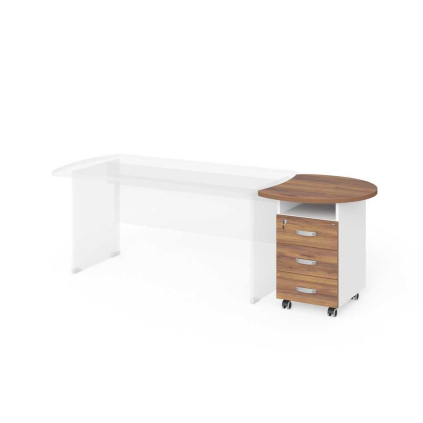 Kontajner Manager 76 x 64 cm, orech warmia / biela