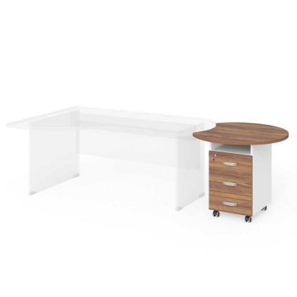Kontajner Manager 86 x 77 cm, orech warmia / biela