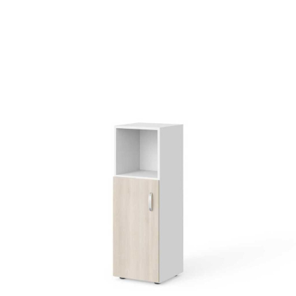 Stredná skriňa Manager 39,9 x 42,2 x 119,5 cm, ľavá, agát svetlý / biela