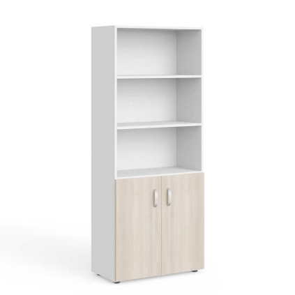 Vysoká skriňa Manager 79,9 x 42,2 x 196,5 cm, agát svetlý / biela