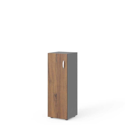 Stredná skriňa Manager 39,9 x 42,2 x 119,5 cm, ľavá, orech warmia / sivá
