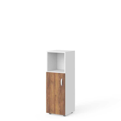 Stredná skriňa Manager 39,9 x 42,2 x 119,5 cm, ľavá, orech warmia / biela