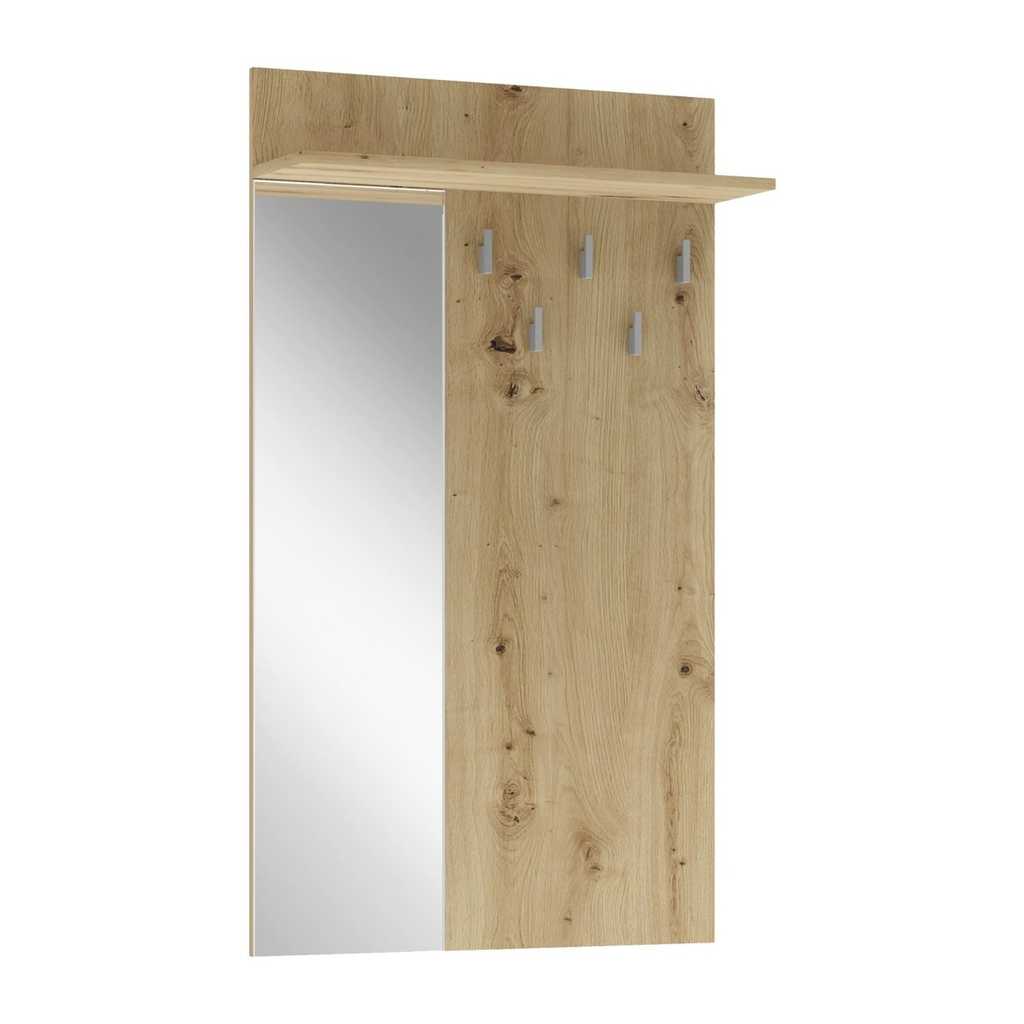 Halmar Vešiakový panel Lima so zrkadlom, dub artisan