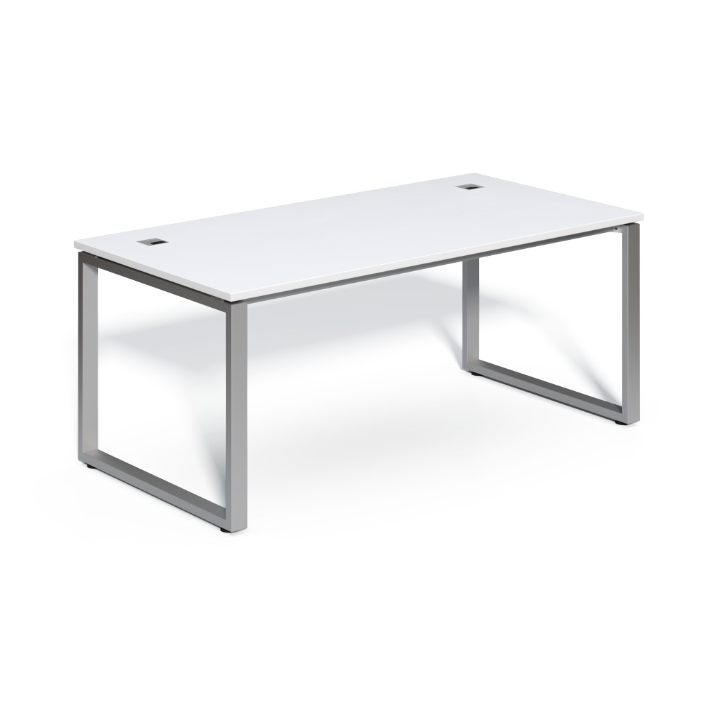 Rauman Stôl SimpleOffice 180 x 90 cm, biela / strieborná
