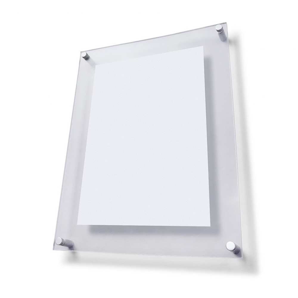 Jansen Display Plexi tabuľa A2 s ozdobnými skrutkami, číra