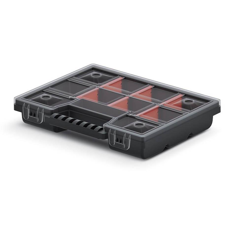 Prosperplast s.r.o. Kufríkový organizér 19,5 × 15,5 × 3,5 cm, čierna