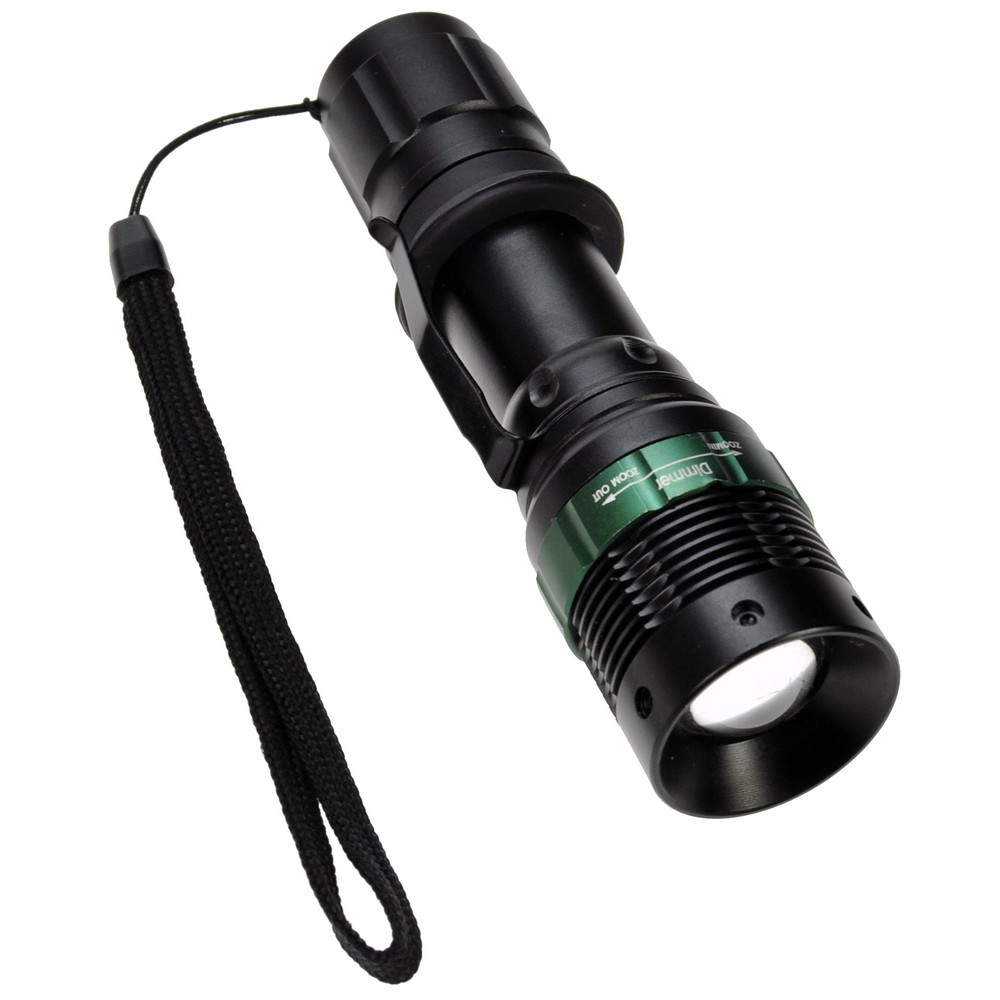 Solight Kovová baterka 3 W CREE LED, čierna