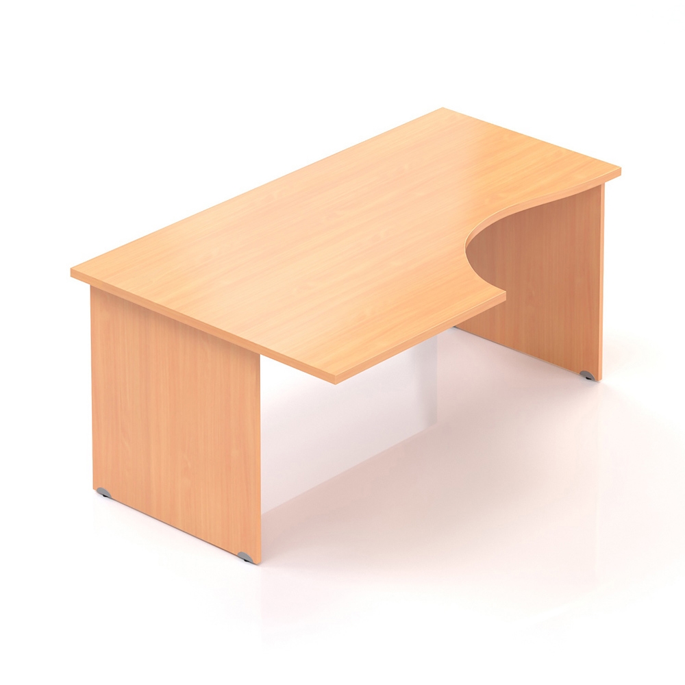 Lenza Ergonomický stôl Visio 160 x 100 cm, ľavý, buk